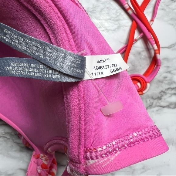 AERIE Padded Push Up Charley Halter Swimsuit Bikini Top 36C - Picture 6 of 6